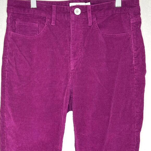 Vineyard Vines Pants Womens 28 Purple Corduroy Raw Hem Ankle Stretch 2P001366 - Picture 3 of 9